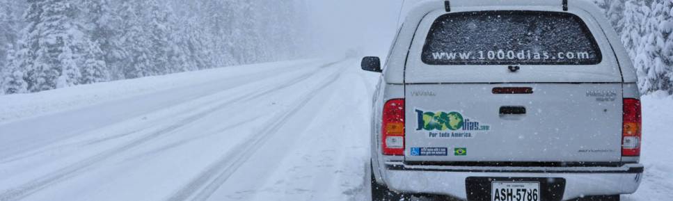 A valente Fiona enfrenta a neve do North Cascades National Park, no estado de Washington, noroeste dos  Estados Unidos